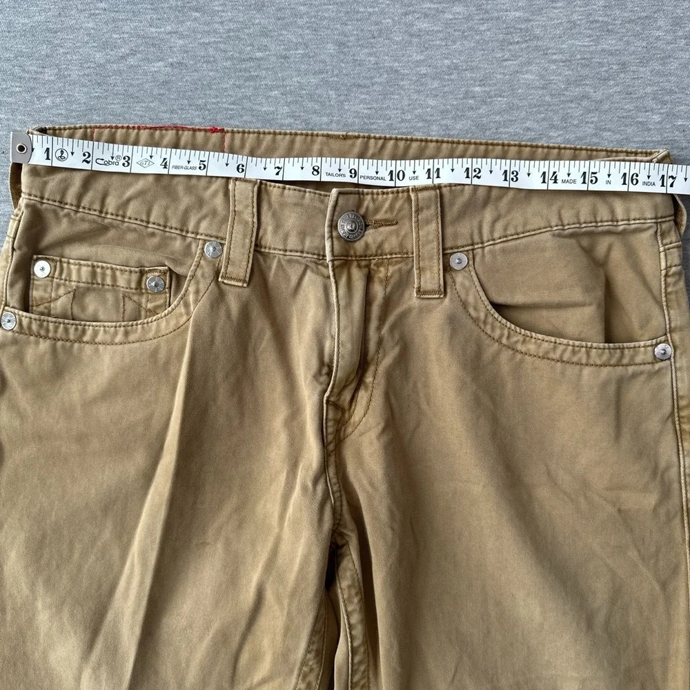True Religion Men's Slim Jeans Size 32x30 Tan Beige Denim